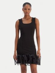 Rinascimento Sukienka koktajlowa CFC0126628003 Czarny Slim Fit. Czarne sukienki Rinascimento, xs, bez wzorów, z syntetyku, wizytowe, bez kołnierzyka, bez ramiączek. Za 719.99 zł.