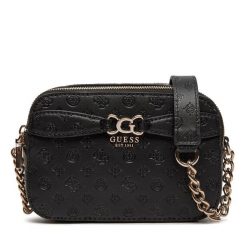 Torebka Guess. Czarne listonoszki Guess, z aplikacjami, bez dodatków. Za 529.99 zł.