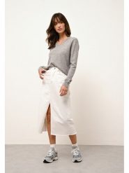 Just Cashmere Kaszmirowy sweter "Nora" w kolorze szarym rozmiar: XL. Szare swetry Just Cashmere, xl, bez wzorów, z kaszmiru, bez ramiączek. Za 392.52 zł.