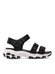Skechers Sandały Fresh Catch 31514 /BLK Czarny. Czarne sandały Skechers, bez wzorów, z materiału, bez obcasa, na słupku, bez zapięcia. Za 299.99 zł.