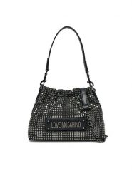 LOVE MOSCHINO Torebka JC4138PP1MLL100A Czarny. Czarne torebki klasyczne Love Moschino, bez wzorów, z materiału, bez dodatków. Za 489.99 zł.