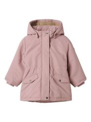 Name it Parka "Marlow" w kolorze jasnoróżowym rozmiar: 116. Różowe płaszcze Name it, z aplikacjami, ze skóry, bez kaptura. Za 184.89 zł.