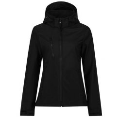 Kurtka Damska Venturer 3 Layer Hooded Soft Shell Jacket. Czarne kurtki przejściowe sportowe Regatta, m, bez wzorów, z materiału, z kapturem, trekkingowe. Za 213.99 zł.