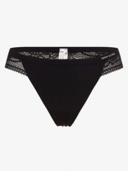 Tommy Hilfiger Stringi Kobiety Sztuczne włókno niebieski, MD. Niebieskie stringi Tommy Hilfiger, bez wzorów, z koronki. Za 109.95 zł.