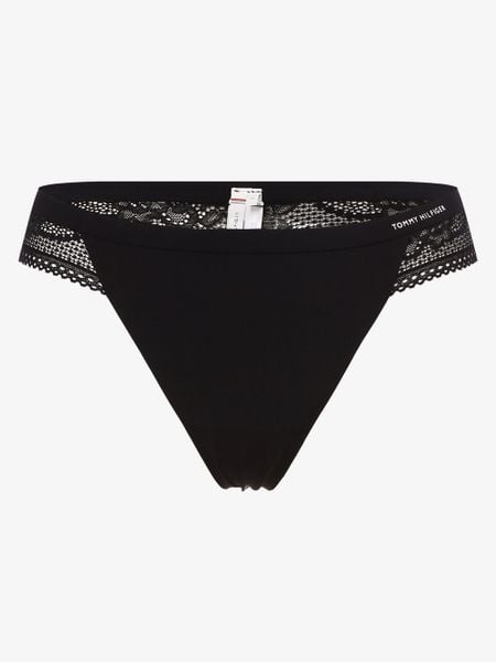 Tommy Hilfiger Stringi Kobiety Sztuczne włókno niebieski, MD. Niebieskie stringi Tommy Hilfiger, bez wzorów, z koronki. Za 109.95 zł.