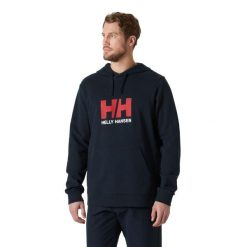 Bluza z kapturem Helly Hansen HH Logo 2.0. Niebieskie bluzy z kapturem Helly Hansen, na lato, m, bez wzorów, z bawełny, z kapturem, trekkingowe. Za 387.05 zł.