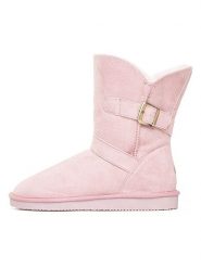 ISLAND BOOT Kozaki zimowe "Eveline" w kolorze jasnoróżowym rozmiar: 37. Różowe kozaki Island Boot, na zimę, bez wzorów, z materiału, eleganckie, bez obcasa, bez zapięcia. Za 114.44 zł.