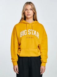 Bluza damska z kapturem z logo BIG STAR żółta Rubialsa 203. Żółte bluzy z kapturem BIG STAR, l, z aplikacjami, z dzianiny, z kapturem, trekkingowe. Za 269.99 zł.