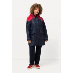 Damskie Kurtka przeciwdeszczowa HYPRAR hydrofobowa kaptur. Niebieskie kurtki przeciwdeszczowe Ulla Popken, plus size, bez wzorów, z bawełny, bez kaptura, trekkingowe. W wyprzedaży za 543.99 zł.