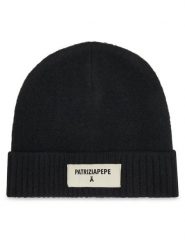 Patrizia Pepe Czapka 8F0082/K287 K103 Czarny. Czarne czapki zimowe Patrizia Pepe, bez wzorów, z materiału. Za 449.99 zł.