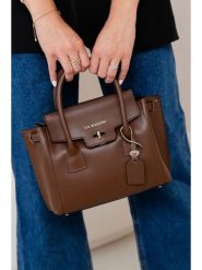 Lia Biassoni Skórzana torebka w kolorze brązowym - 30 x 23 x 11 cm rozmiar: onesize. Brązowe torebki klasyczne Lia Biassoni, bez wzorów, z materiału, przez ramię, bez dodatków. Za 282.99 zł.