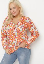 Pomarańczowa Wiskozowa Koszula z Abstrakcyjnym Motywem i Regulacją przy Rękawach Ilowen. Brązowe koszule Born2be, xl, bez wzorów, z jeansu, eleganckie, bez kołnierzyka, bez ramiączek. W wyprzedaży za 55.24 zł.