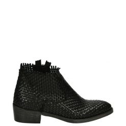 BOTKI CP849 INT NER. Botki Venezia, bez wzorów, ze skóry, bez obcasa, bez zapięcia. Za 399.00 zł.