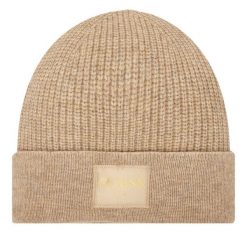 Czapka Guess. Brązowe czapki zimowe Guess, z aplikacjami. Za 154.99 zł.