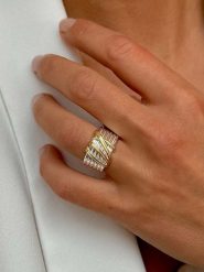 DI GIORGIO Pozłacany pierścionek rozmiar: 58. Szare pierścionki DI GIORGIO, pozłacane. Za 304.56 zł.