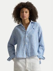 Polo Ralph Lauren Koszula 211935130500 Niebieski Relaxed Fit. Niebieskie koszule Polo Ralph Lauren, l, bez wzorów, ze lnu, bez kołnierzyka, bez ramiączek. Za 819.99 zł.