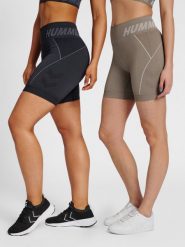 Szorty fitness damskie Hummel TE Christel zestaw 2 pack. Czarne szorty sportowe Hummel, bez wzorów, z materiału, na fitness i siłownię. Za 269.50 zł.