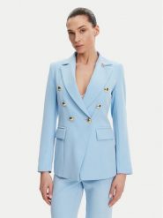 Maryley Marynarka 25EB139/43MA Błękitny Regular Fit. Niebieskie marynarki i żakiety Maryley, s, bez wzorów, z syntetyku, bez ramiączek. Za 379.99 zł.