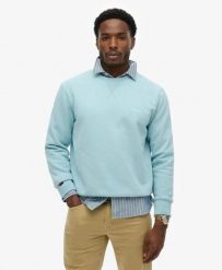 Superdry Bluza Essential Logo Crew z bawełną i recyklowanym poliestrem —. Niebieskie bluzy Superdry, s, bez wzorów, z bawełny, bez ramiączek, bez kaptura. Za 301.95 zł.