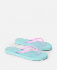Japonki damskie Rip Curl Bondi Bloom. Niebieskie japonki Rip Curl, bez wzorów, z materiału, sportowe. Za 69.99 zł.