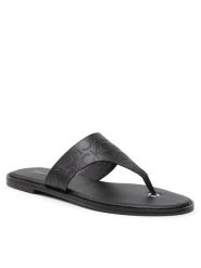 Calvin Klein Japonki Almond Flat Tp Slide Hf HW0HW01159 Czarny. Czarne japonki Calvin Klein, bez wzorów, ze skóry. Za 599.99 zł.