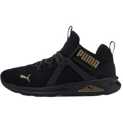 Buty sportowe damskie Puma Enzo 2 Metal. Czarne buty treningowe Puma, bez wzorów, z materiału, bez zapięcia, na fitness i siłownię. Za 490.00 zł.