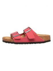 Birkenstock Klapki "Scarlet" w kolorze czerwonym rozmiar: 35. Czerwone klapki Birkenstock, bez wzorów, klasyczne, z otwartym noskiem, bez obcasa, bez zapięcia. Za 187.52 zł.
