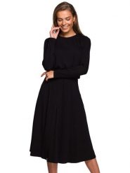 Stylove Sukienka w kolorze czarnym rozmiar: S. Czarne sukienki Stylove, s, bez wzorów, bez kołnierzyka, bez ramiączek, midi, rozkloszowane. Za 133.89 zł.