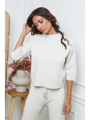 So Cachemire Sweter "Dylia" w kolorze beżowym rozmiar: S. Brązowe swetry So Cachemire, s, bez wzorów, ze splotem, bez ramiączek. Za 226.77 zł.