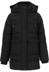 Parka dla dzieci Zigzag Becky. Czarne płaszcze ZIGZAG, m, bez wzorów, z materiału, młodzieżowe, bez kaptura. Za 297.50 zł.