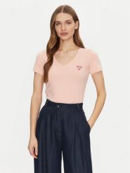 Guess T-Shirt W2YI45 J1314 Pomarańczowy Slim Fit. Brązowe t-shirty Guess, xs, z aplikacjami, z bawełny, bez kołnierzyka, bez ramiączek. Za 99.99 zł.