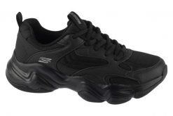 Buty sportowe Sneakersy damskie, Bobs Sport Diego. Czarne buty treningowe Skechers, bez wzorów, z materiału, przed kostkę, bez zapięcia, trekkingowe. Za 279.99 zł.