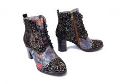 LAURA VITA 0006319 Elceao 21 bronze, trzewiki damskie. Czarne botki LAURA VITA, bez wzorów, z polaru, bez obcasa, na obcasie, bez zapięcia. Za 449.36 zł.