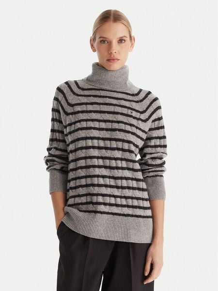 Tommy Hilfiger Golf WW0WW46791 Szary Regular Fit. Szare swetry Tommy Hilfiger, xxs, bez wzorów, z wełny, bez ramiączek. Za 649.99 zł.