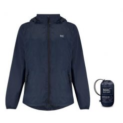Mac in a Sac - Płaszcz przeciwdeszczowy - Granatowy. Niebieskie kurtki przeciwdeszczowe Mac In A Sac, l, bez wzorów, z materiału, bez kaptura. Za 306.00 zł.