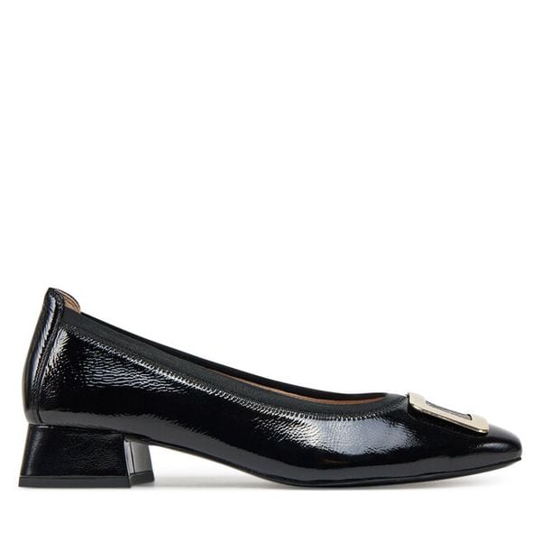 Czółenka Caprice. Czarne czółenka Caprice, bez wzorów, bez obcasa, bez zapięcia. Za 244.99 zł.