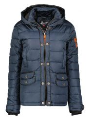 Geographical Norway Kurtka pikowana "Dacili" w kolorze granatowym rozmiar: XL. Niebieskie kurtki Geographical Norway, xl, z aplikacjami, bez kaptura. Za 251.74 zł.
