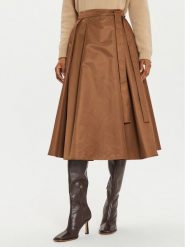 Weekend Max Mara Spódnica trapezowa Tema 2425106082 Brązowy Regular Fit. Brązowe spódnice Weekend Max Mara, bez wzorów, z syntetyku, trapezowe. Za 539.99 zł.