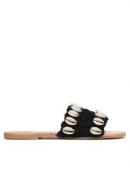 Manebi Klapki Sandals - Yucatan S 2.9 Y0 Czarny. Czarne klapki Manebi, bez wzorów, z materiału, bez obcasa, bez zapięcia. Za 369.99 zł.