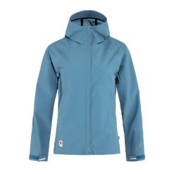 Kurtka przeciwdeszczowa damska Fjällräven HC Hydratic Trail. Niebieskie kurtki przeciwdeszczowe Fjällräven, xs, bez wzorów, bez kaptura, trekkingowe. Za 1,129.00 zł.