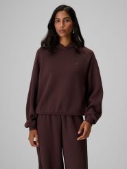 4F Bluza dresowa regular z kapturem damska - brązowa XS. Brązowe bluzy z kapturem 4f, uniwersalny, bez wzorów, z dresówki, z kapturem, trekkingowe. Za 169.99 zł.