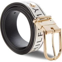 Pasek Damski TOMMY HILFIGER - Fancy Reversible Bel AW0AW05890 905. Białe paski Tommy Hilfiger, w paski, ze skóry. Za 279.00 zł.