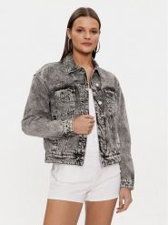 Guess Kurtka jeansowa Clarette W4RN62 D56B3 Szary Regular Fit. Szare kurtki Guess, xs, z aplikacjami, z bawełny, bez kaptura. Za 519.99 zł.