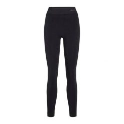 Damskie legginsy Falke Warm. Czarne legginsy Falke, bez wzorów, z materiału, sportowe, długie. Za 358.00 zł.