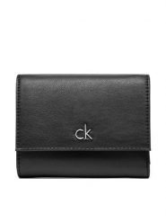 Calvin Klein Mały Portfel Damski Ck Daily Medium Trifold_Pbl K60K612851 Czarny. Czarne portfele Calvin Klein, bez wzorów, ze skóry. Za 199.99 zł.