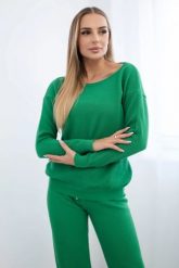Komplet sweterkowy Bluza + Spodnie zielony. Zielone bluzy KESI, l, bez wzorów, z poliesteru, bez kaptura, trekkingowe. Za 297.97 zł.
