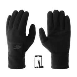 Rękawice uniseks 4F. Czarne rękawiczki 4f, bez wzorów. Za 72.99 zł.