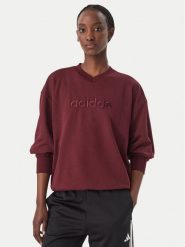 Adidas Bluza Seasonal Essentials Satin V-Neck KS7925 Bordowy Regular Fit. Czerwone bluzy adidas, l, bez wzorów, z syntetyku, bez kaptura. Za 238.99 zł.