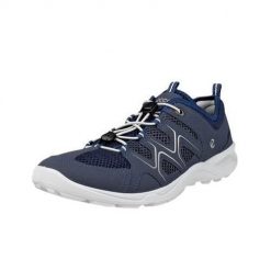 Buty do chodzenia damskie Ecco Terracruise. Niebieskie buty treningowe ECCO, bez wzorów, z materiału, bez zapięcia, trekkingowe. Za 657.00 zł.