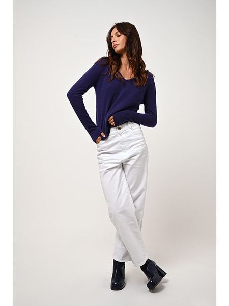 AUTHENTIC CASHMERE Kaszmirowy sweter "Galise" w kolorze fioletowym rozmiar: XXL. Różowe swetry AUTHENTIC CASHMERE, xxl, bez wzorów, z kaszmiru, bez ramiączek. Za 358.45 zł.